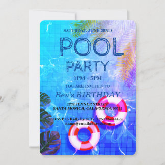 Pool-Party | Einladung zum Geburtstag