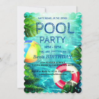 Pool-Party | Einladung zum Geburtstag