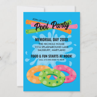 Pool-Party Einladungen