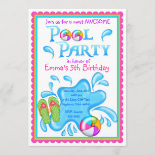 Pool-Party Einladungen