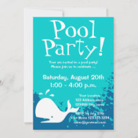 Pool-Party Einladungen | Gewohnheit lädt ein