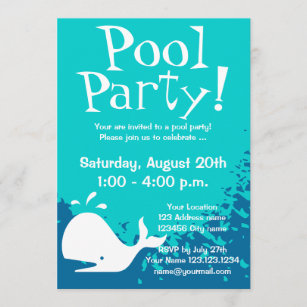 Pool-Party Einladungen   Gewohnheit lädt ein