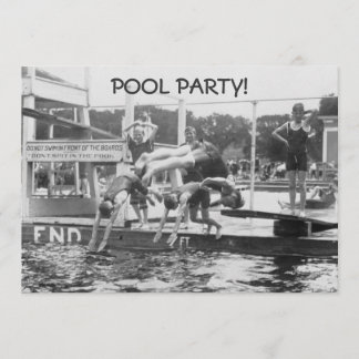 Pool Party Einladungen - SPIELEN Sie nicht im Pool