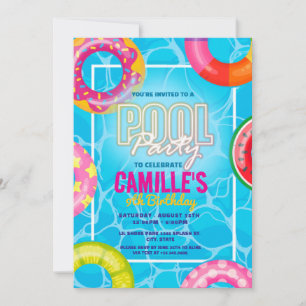 Pool Party Geburtstag Einladung