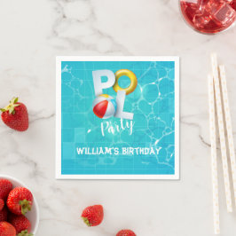 Pool Party Geburtstag Napkins Serviette
