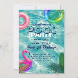 Pool-Party | Geburtstag schwimmen Einladung