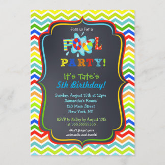 Pool-Party-Geburtstags-Einladungen Einladung