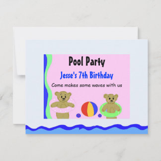 Pool Party Geburtstagseinladung Einladung