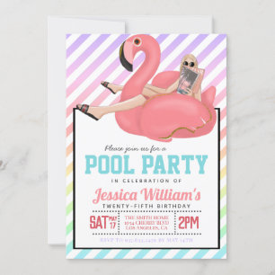 Pool Party Geburtstagseinladung Einladung
