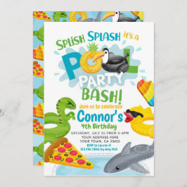 Pool Party Geburtstagseinladung Einladung