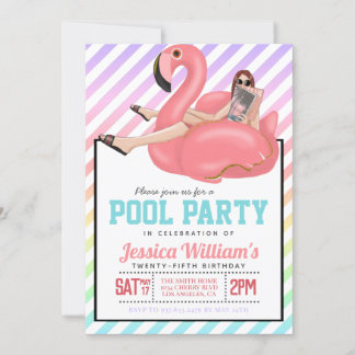 Pool Party Geburtstagseinladung Einladung