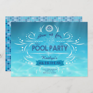 Pool Party Geburtstagseinladung Einladung