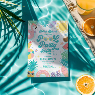 Pool Party Geburtstagseinladung Einladung