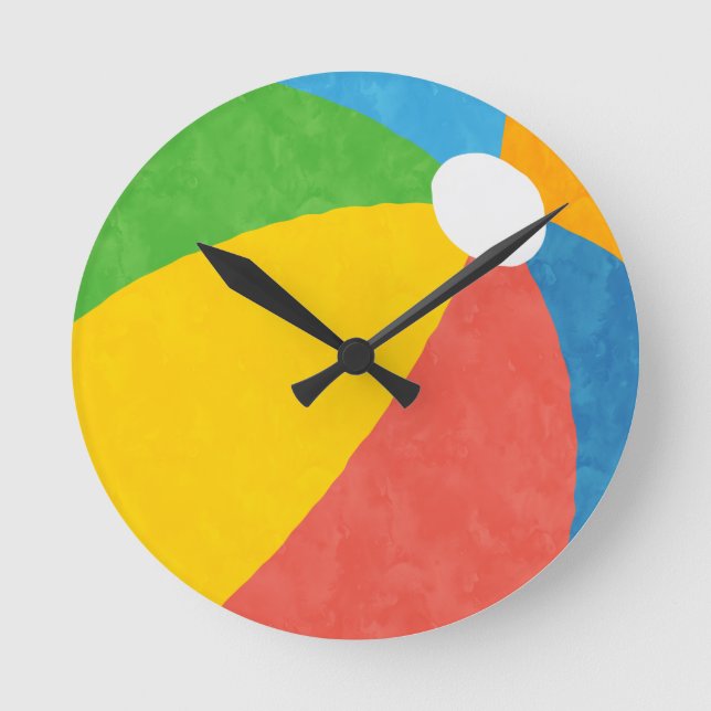 Pool Party Geburtstagsfavoriten Runde Wanduhr (Vorderseite)