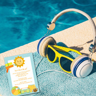 Pool Party Geburtstagsfeier Einladungen
