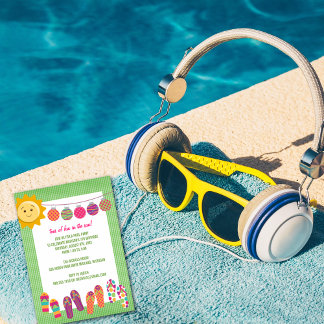 Pool Party Geburtstagsfeier Einladungen