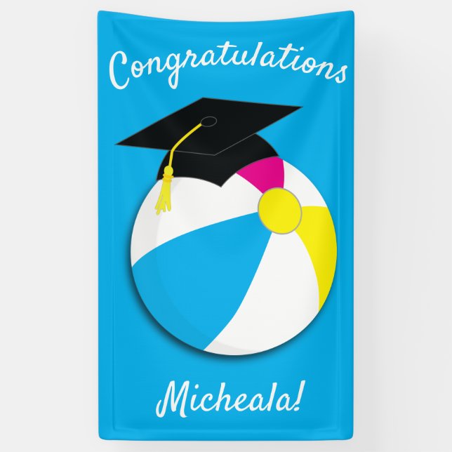 Pool Party Graduation Party Banner (Vertikal)