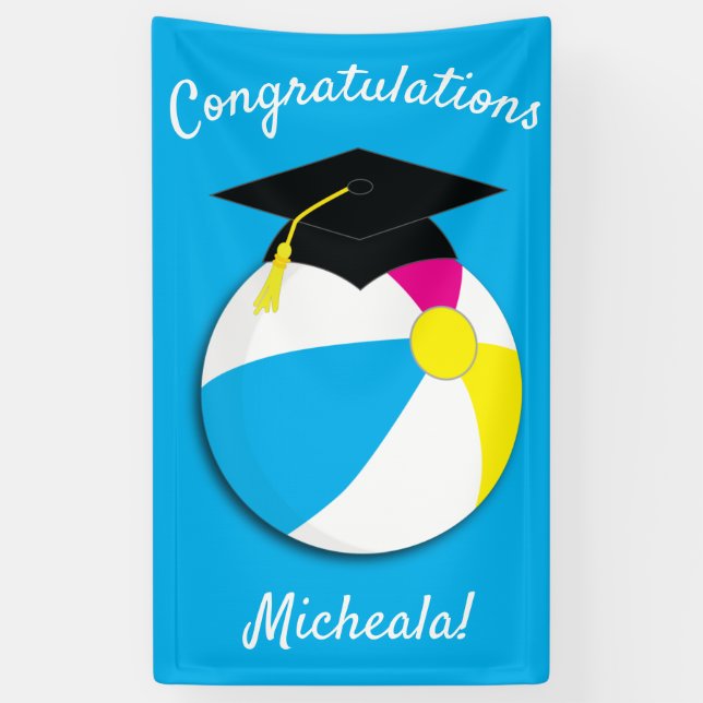 Pool Party Graduation Party Banner (Vertikal)
