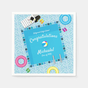 Pool Party Graduation Party Serviette