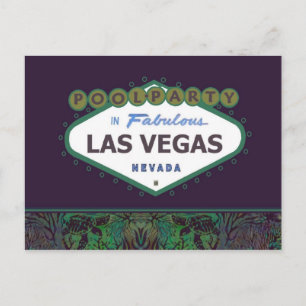 POOL PARTY in fabelhafter Las Vegas Postkarte