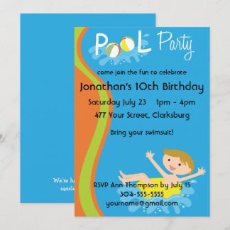 Pool-Party-JungeRedhead Einladung