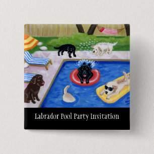 Pool-Party Labradors Button