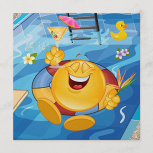 Pool Party - LÄCHELN! Einladung