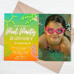 Pool Party - Landschaft Einladung