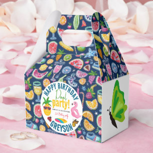 Pool-Party   Modern Summer Themed Birday Party Geschenkschachtel