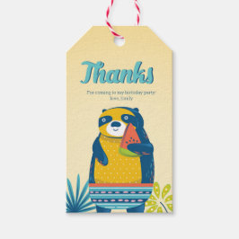 Pool Party Panda Geburtstag Danke, Tags Geschenkanhänger