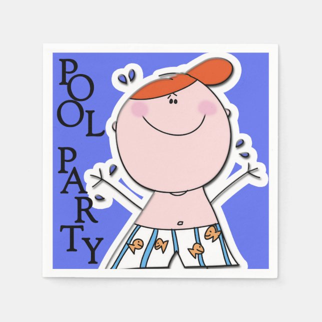 Pool Party Paper Napkins Serviette (Vorderseite)