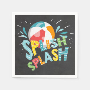 Pool-Party-Papierservietten-Geburtstag Splish Serviette