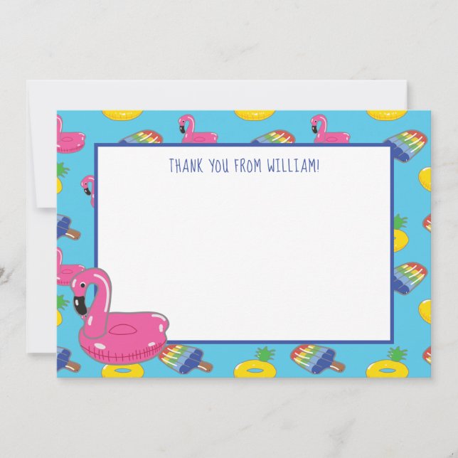 Pool Party Pool Floating Muster Flachbildschirm Einladung (Vorderseite)