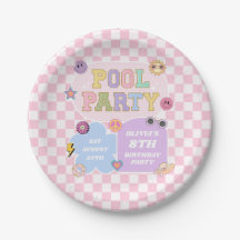 Pool Party Preppy Varsity Patch Geburtstagspartei