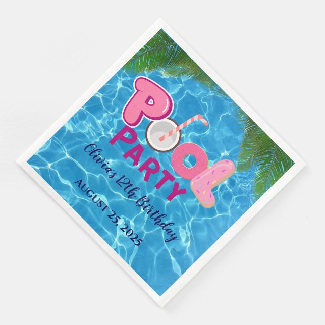 Pool-Party Serviette (Ecke)