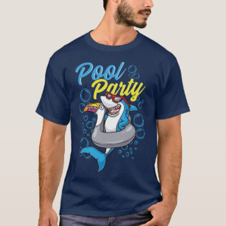 Pool Party Shark Toucan Floatie Niedlicher Cartoon T-Shirt