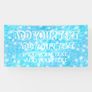 Pool Party Sommer Party Strand Hochzeit blaues Was Banner