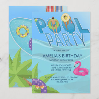 Pool Party Summer | Einladung zum Geburtstag