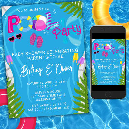 Pool Party Summer Girl Babydusche Einladung