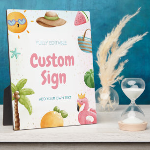 Pool Party, Tropical Beach Geburtstagsfeier Fotoplatte