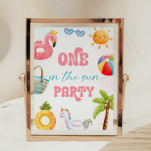 Pool Party, Tropical Beach Geburtstagsfeier Sockelschild