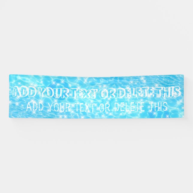 Pool Party Tropisches Party Sommer Party Wasser Pa Banner (Horizontal)