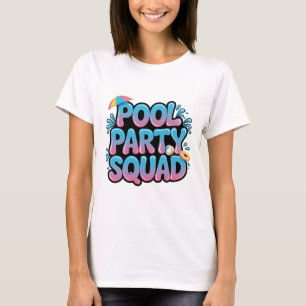 Pool Party-Truppe Sommer Geburtstag Kreuzfahrt Url T-Shirt