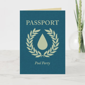 Pool-Partypaß Einladung