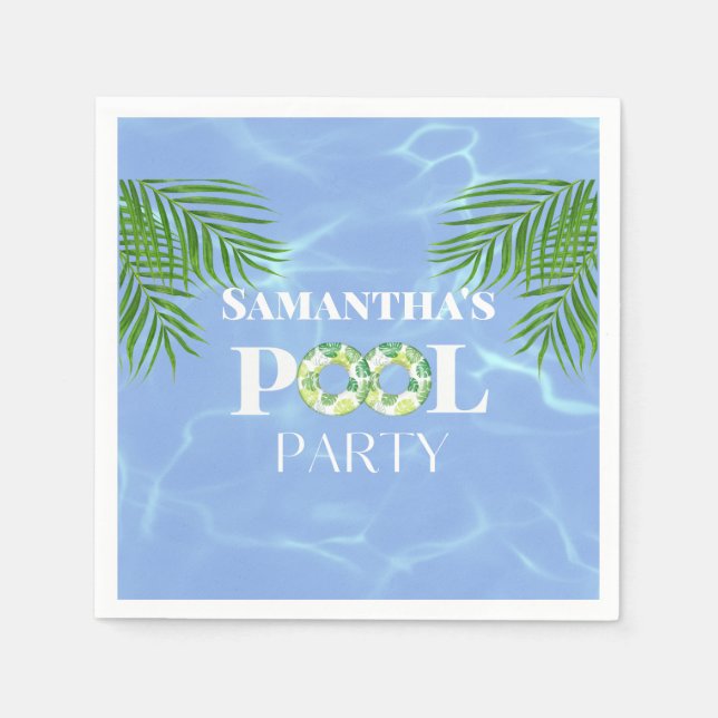 Pool Paty Paper Napkin Serviette (Vorderseite)