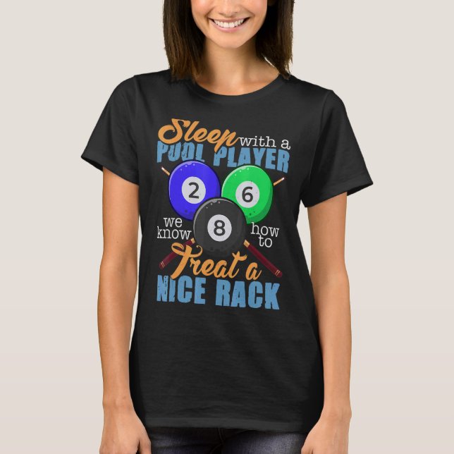 Pool Player Gif Billard 8 Ball T-Shirt (Vorderseite)
