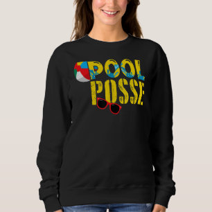 Pool Posse Beach Ball und Sonnenbrille Funny Pool Sweatshirt