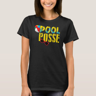 Pool Posse Beach Ball und Sonnenbrille Funny Pool T-Shirt