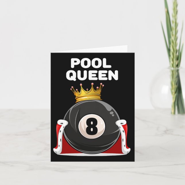 Pool Queen Girls Pool Womens Billard Pool Karte (Vorderseite)