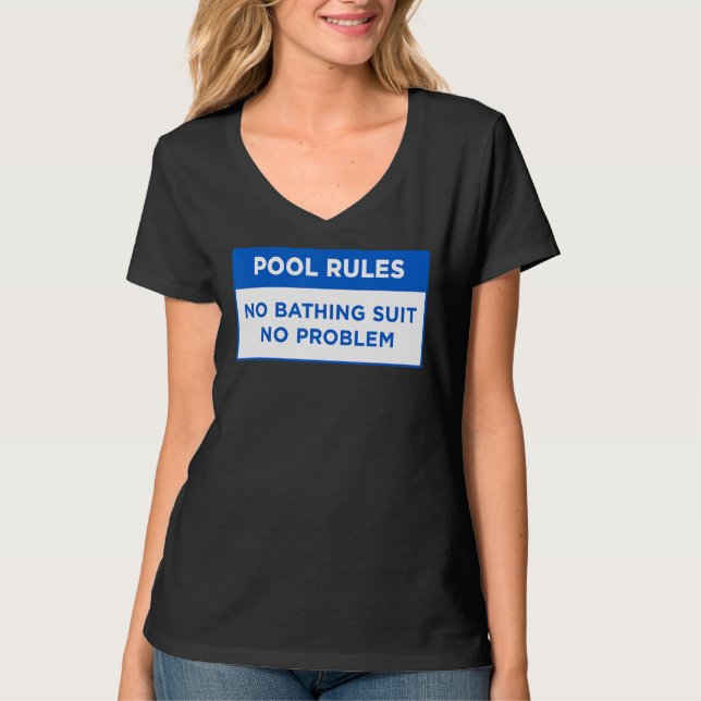 Pool reguliert keinen Anzug ohne Problem Word-Desi T-Shirt (Vorderseite)
